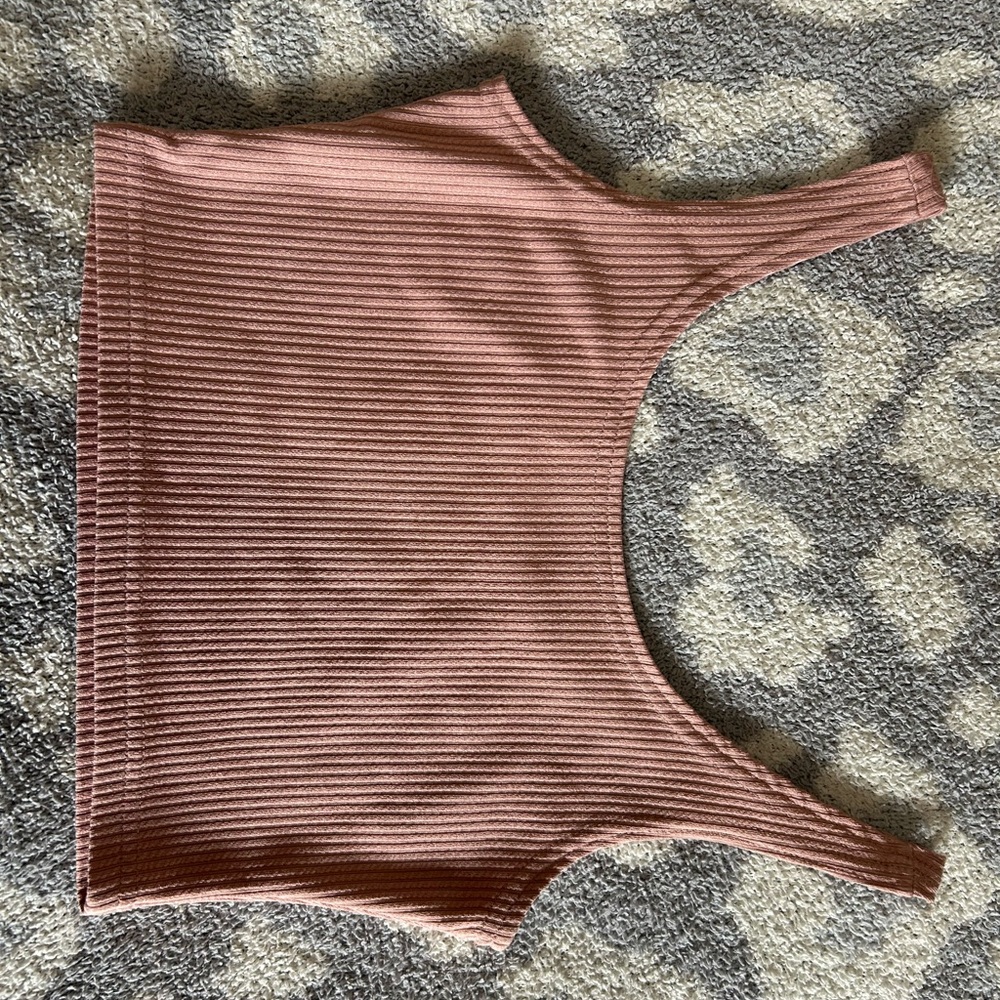 Ribbed Mauve Tank Top